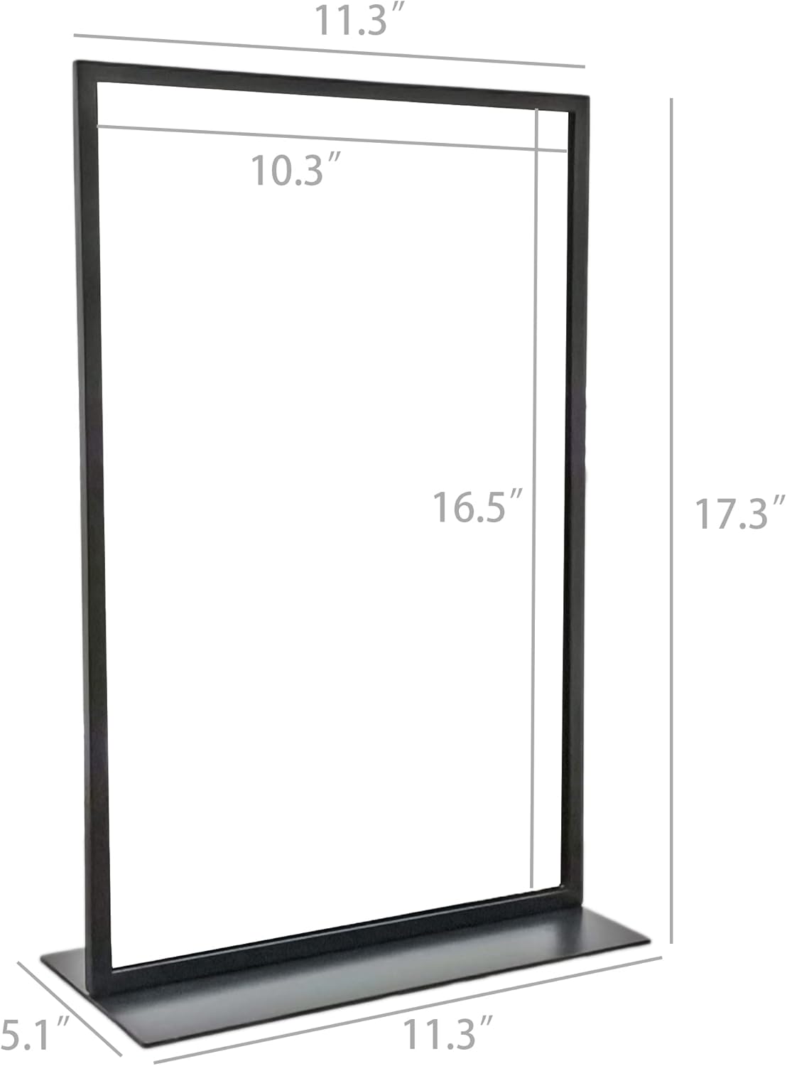 FixtureDisplays® 11"X17" Desktop Black Metal Portrait Frame Sign Literature Holder 19163-11 * 17-NPF