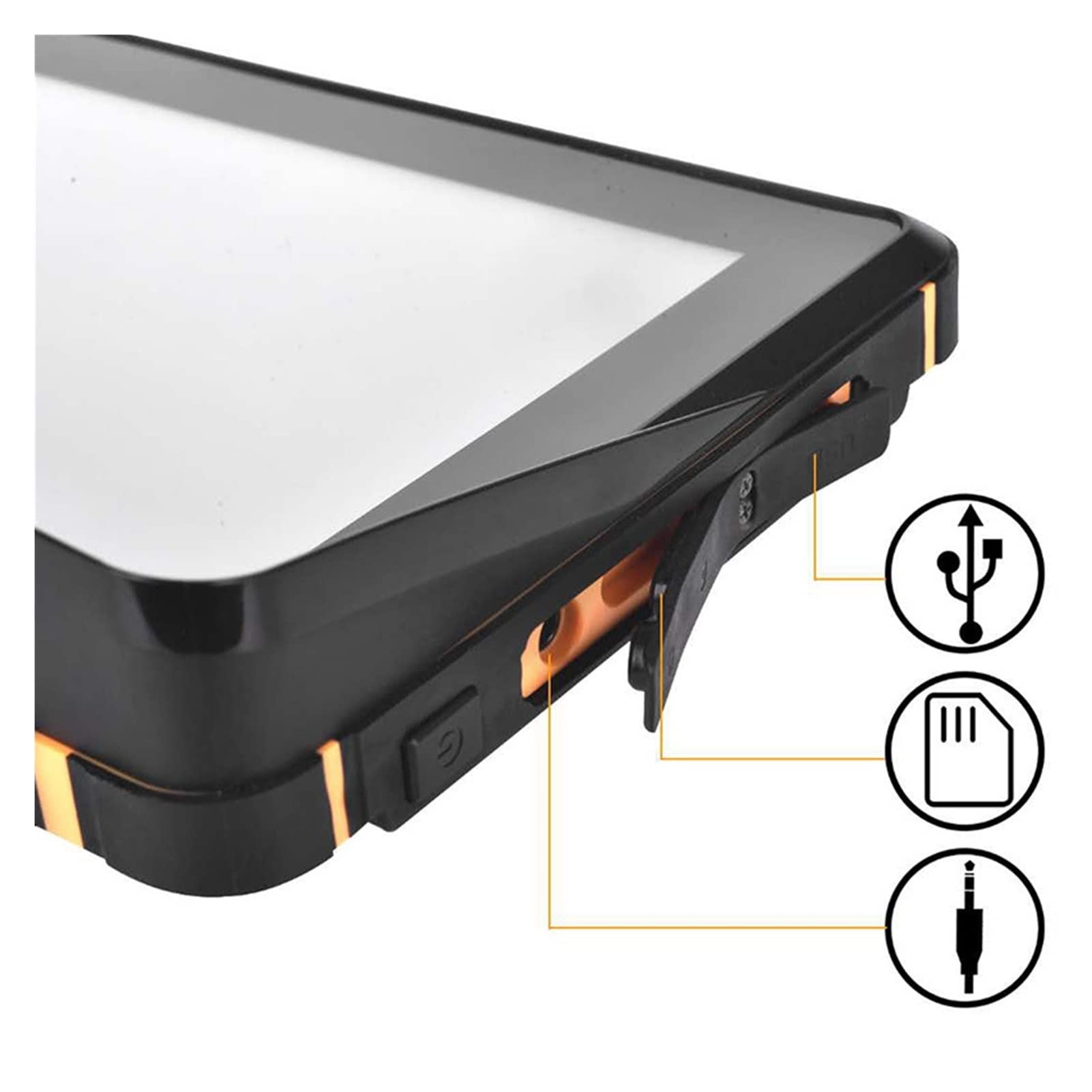 7 '' Hd Motocicleta GPS Coche impermeable de navegación GPS 256M + 8GB 800MHz RECARGABLE Autobike Navigator Mapa de actualización de asistencia(No TF Card)
