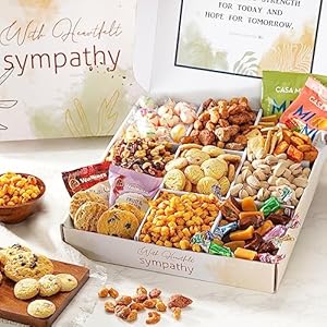 Broadway Basketeers Sympathy Gift Baskets Snack& Sweets Chocolates Gifts for Condolences Bereavement for Loss of Loved One, Kosher Shiva Sorry for Your Loss Sympathy Basket