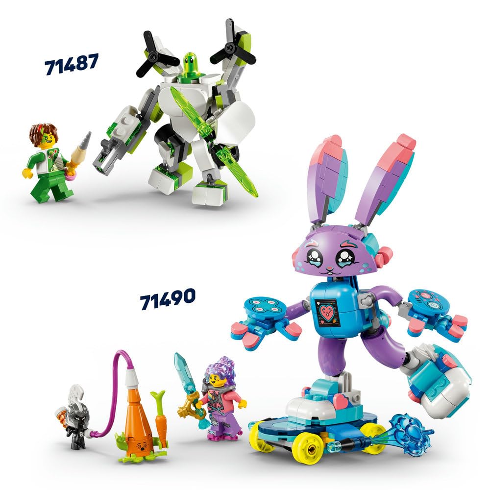 LEGO DREAMZzz Kreatywne Zwierzęce Przygody Bunchu, Zabawka dla Dziecka do Zbudowania, 20 Opcji, w tym Ruchoma Figurka Królika, Minifigurka Izzie, Prezent dla 7-latki, dla Dziewczynki i Chłopca, 71488
