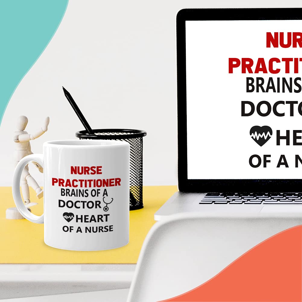 Amazon.com: Nurse Practitioner Coffee Mug 11 oz, Brain of A Doctor Heart of  A Nurse Unique Gift for Medical Student Clinical NP RN Graduation National  Nurses Week Gifts, White : Home &