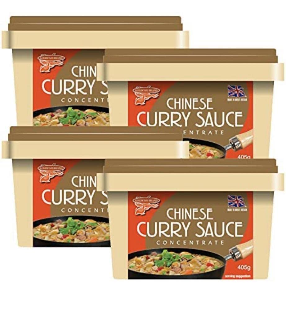 SPICEHUB Goldfish Boîte de 4 pots de pâte de curry chinoise à emporter 405 g