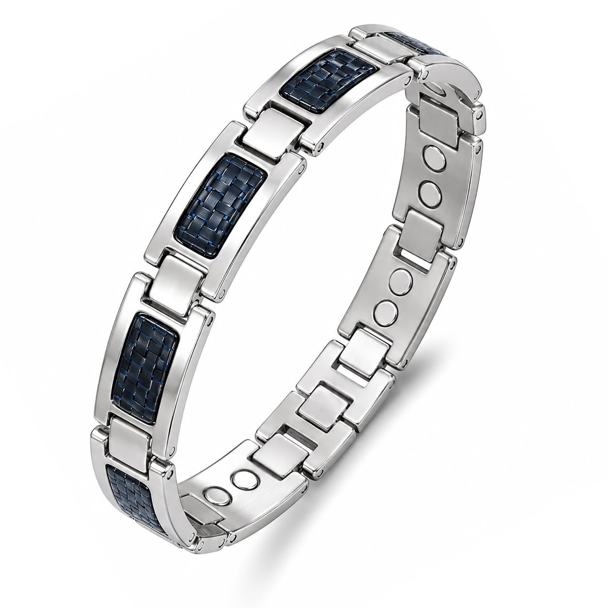Titan Magnetarmband Herren Carbonfaser, Doppelmagnete