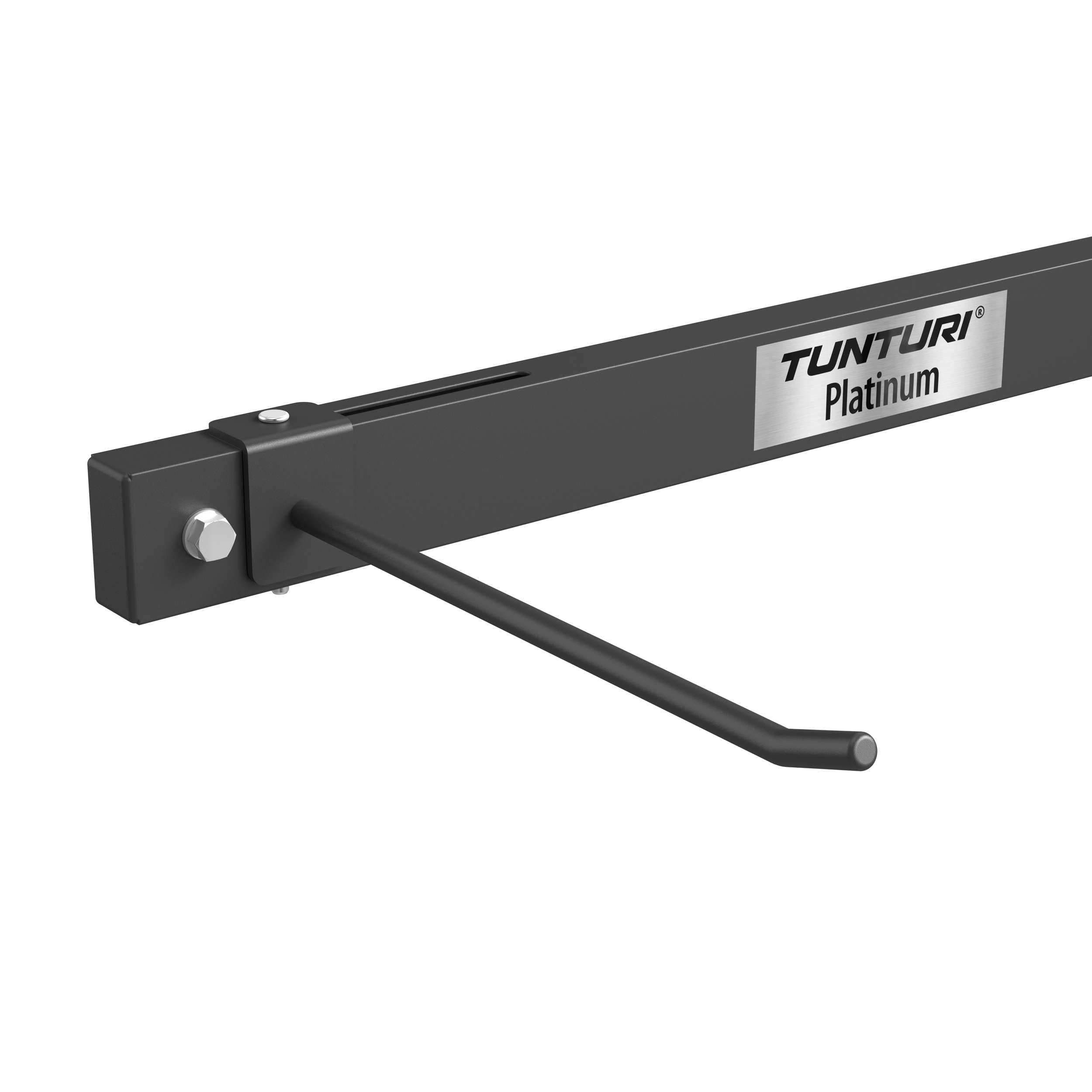 Tunturi Platinum - Soporte de pared para esterilla de fitness, montaje en pared, fácil instalación, color negro