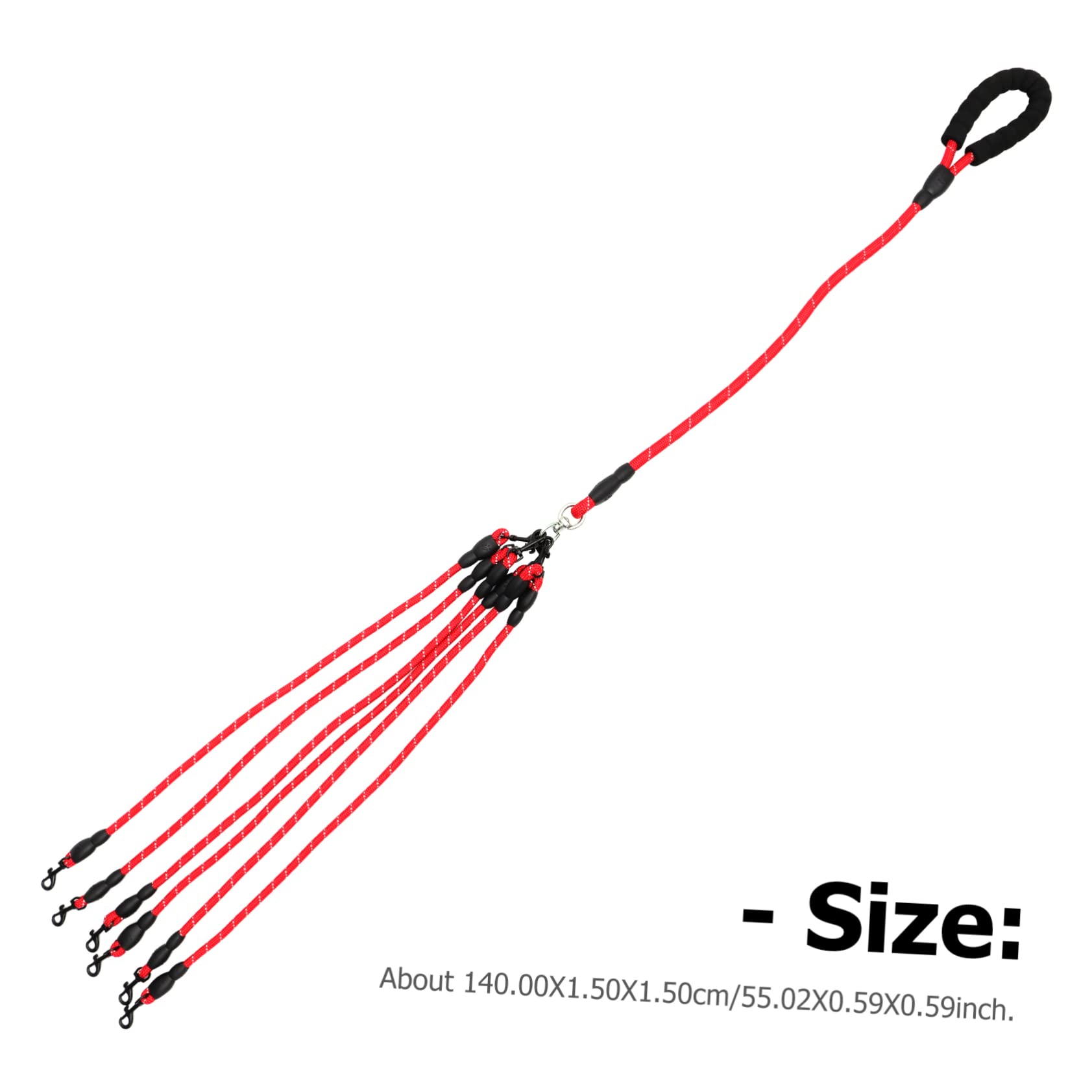 POPETPOP Dog Leash 6 Heads Puppy Training Nylon Traction Rope Pet Walking Leash Safe Design