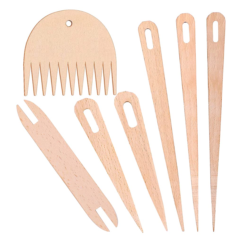 Kalttoy Pcs Wooden Hand Stick Set Wood Weaving Crocheting Kit for Weaving Sweater Crochet Knitting Tools for Yarn Tools Set for Braiding for Kids