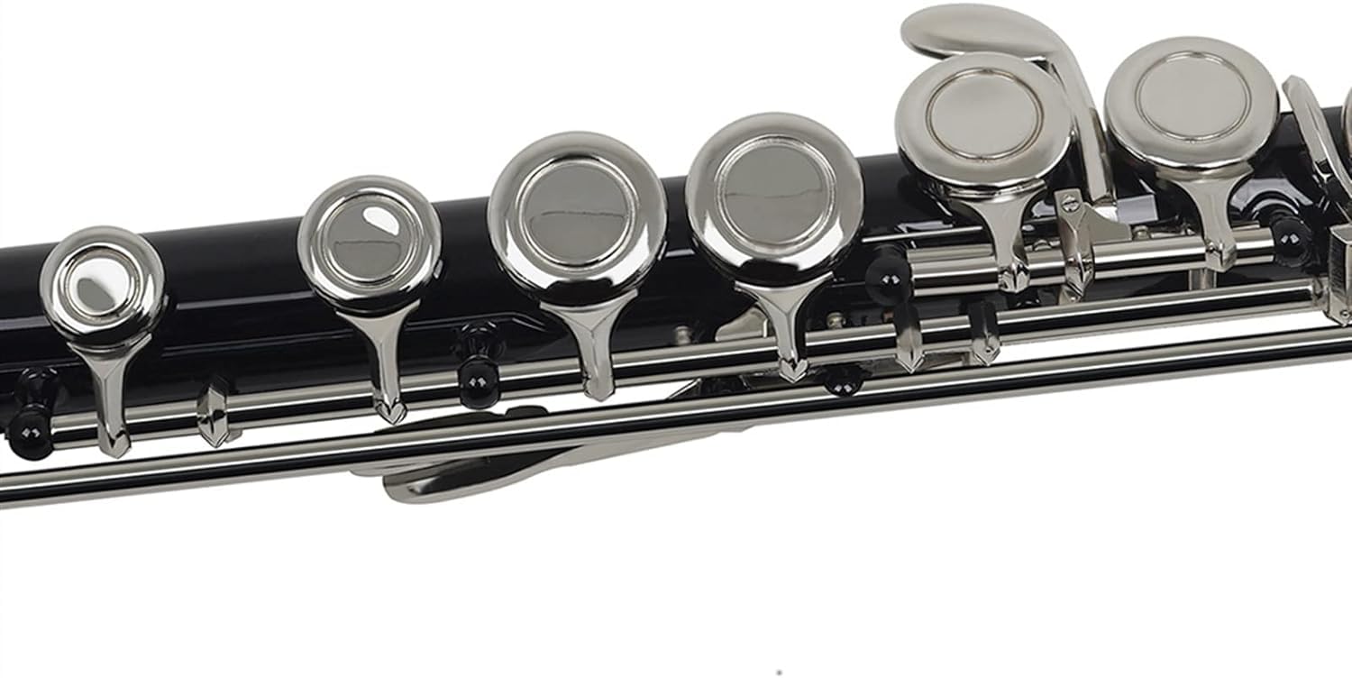 Flautas, Flautas Instrumento Musical Flauta de 16 Agujeros Instrumento de Viento de Madera Flauta de latón con Llave C Negra con Caja de Cuero Accesorios for Instrumentos Musicales