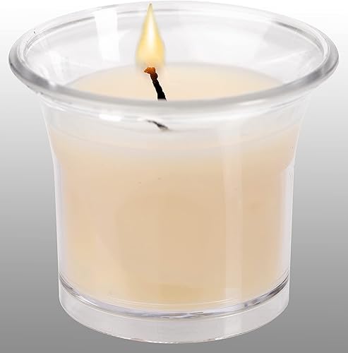 Miniatura 21 de HYOOLA Clear Cup Velas votivas perfumadas – Blanco – 12 horas de tiempo de combustión – Paquete de 4 – Fabricado en Europa Blanco,Amarillo