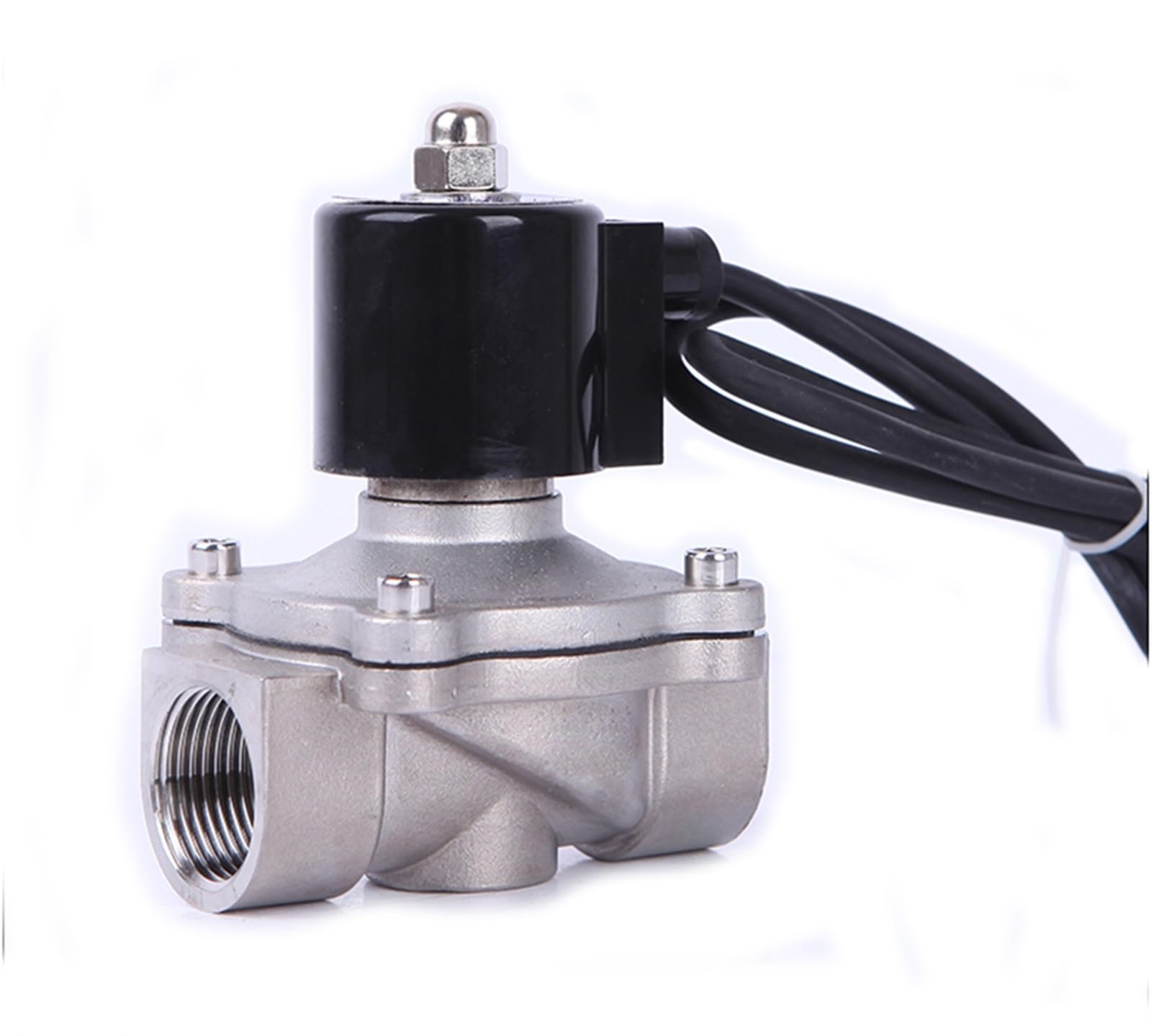 YX55POU12 1/2inch Stainless Steel Underwater Solenoid Valve 230v 12v 24v for Fountain HIgh Temperature 120 Degree 1Pcs(Bsp-24vac,2A-15B EPDM)