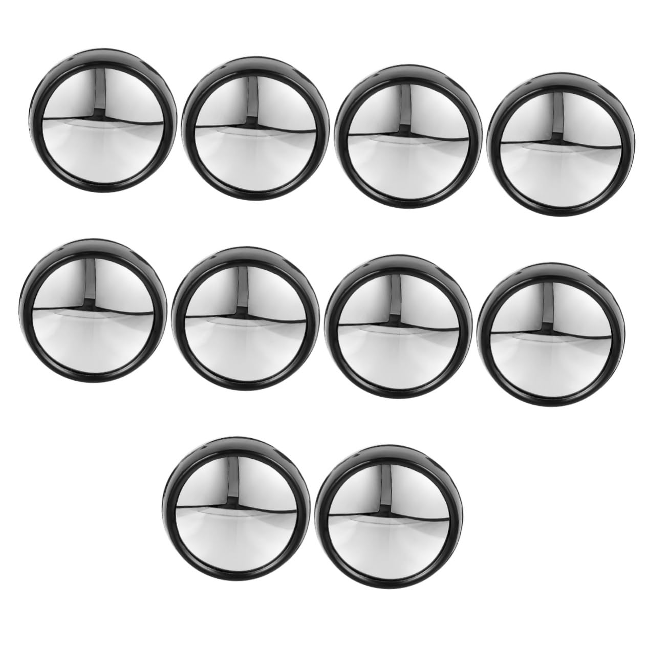 Miroir d'ordinateur Lurrose lot de 10 rétroprojecteurs de bureau ronds en acrylique noir