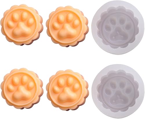 Silicone Moulds 2 Pieces Baking Tools DIY Soap Mold Scented Candle Mooncake Silicone Mold Cake Mold,A