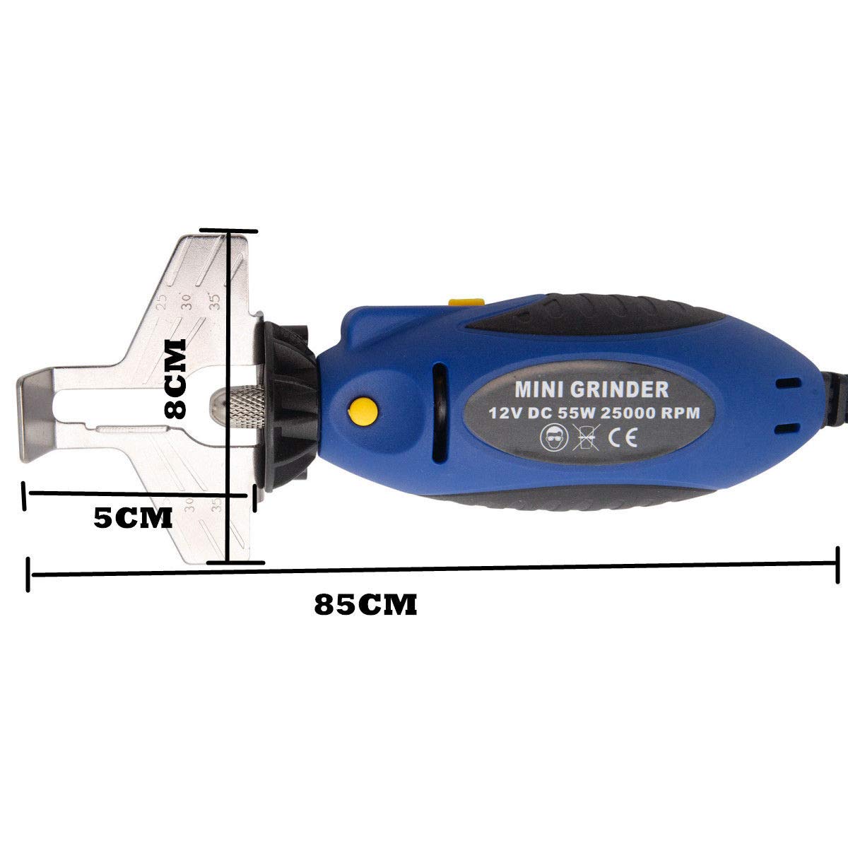 RILOER Affûteuse de scie à chaîne 12V 55W Lime pour meuleuse électrique pour tronçonneuse Pro Tools universelle
