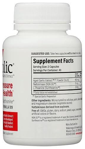 Miniatura 4 de Kyolic Salud de la presión arterial, 80 Cap