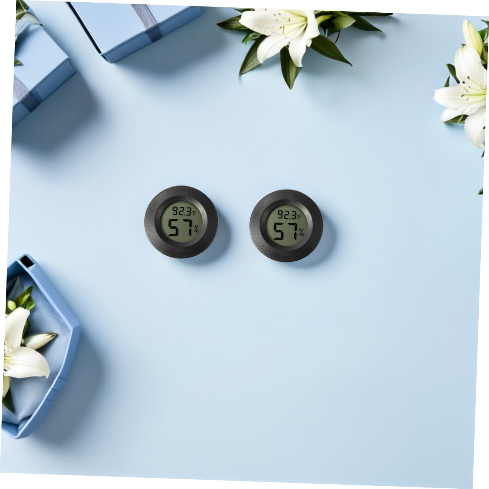 DOITOOL 21 Piezas Termómetro Higrómetro Digital Mini para Terrarios Medidor de Temperatura y Humedad Ambiental Accesorio para Terrarios de Reptiles Pantalla LCD Precisa