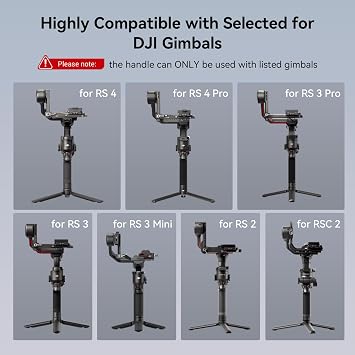SmallRig Adjustable Sling Handgrip Gimbal Sling Handle and Quick Release Plate Adapter for Manfrotto for DJI RS 4, RS 4 Pro, RS 3 Mini, RS 3, RS 3 Pro, RS 2, RSC 2 Stabilizer
