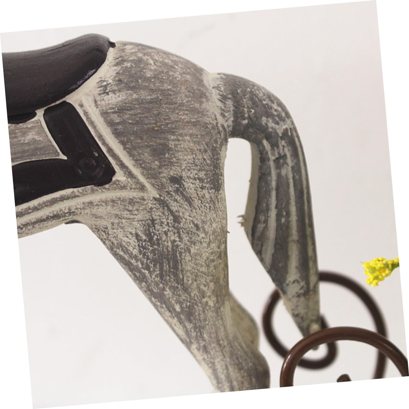 2pcs Unique Handmade Wooden Horse Statue Desktop Decoration Wall Art for Home Craft