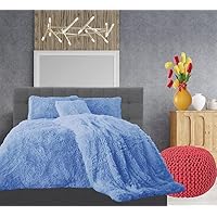 Freyamy Plüsch Bettwäsche 135x200 2teilig Warme,Romantisch Khaki