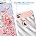 ULAK iPhone 7 Case, Stylish Design Slim Fit Hybrid Dual Layer Protective Hard Back Cover Shock Absorption TPU Bumper Girly Phone Case for Apple iPhone 7 4.7 inch, Rose Gold/Black Stripe