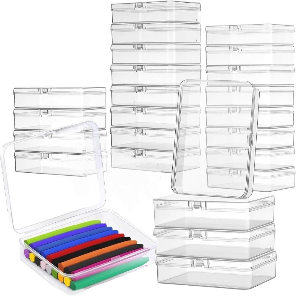Boîtes de rangement pour crayons plastique transparentes pour stopper le bazar