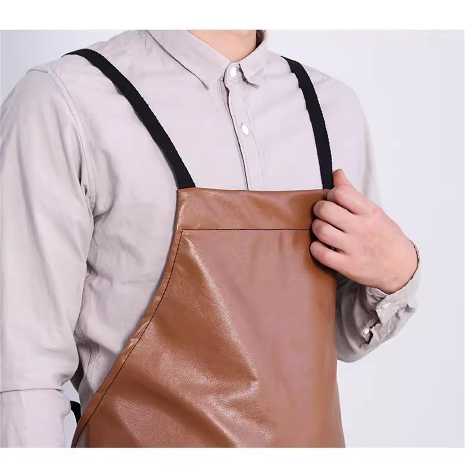 Strumenti Giardinaggio Grembiule Grembiule da Donna, da Cucina, Impermeabile, da Lavoro, da Uomo(Marrone)
