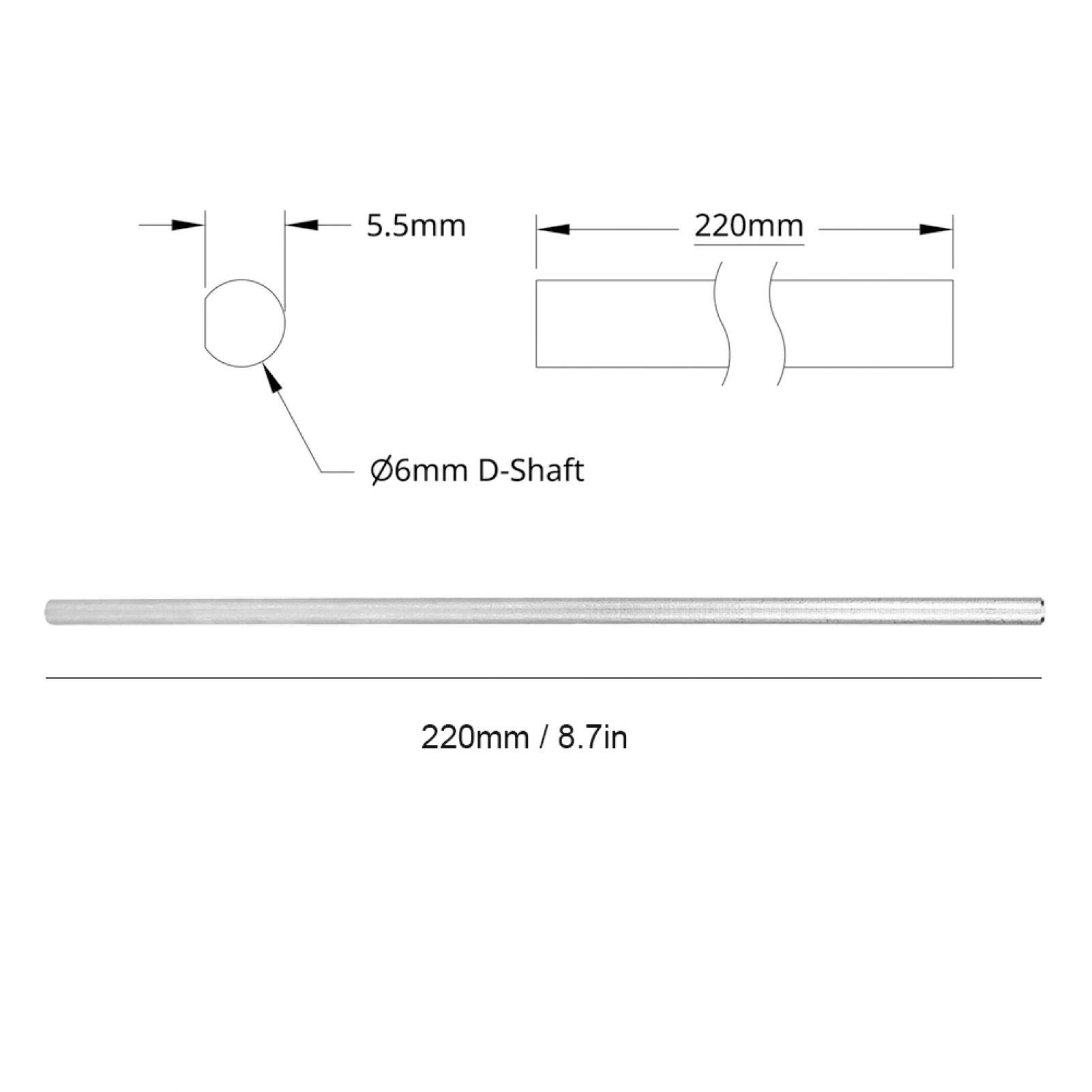 5St 6mm Durchmesser Stahlwelle 22CM D-Welle Motor 23 cm D-Achse Linearführungswelle for FTC /gobilda/TETRIX/FRC/FIRST/WRO