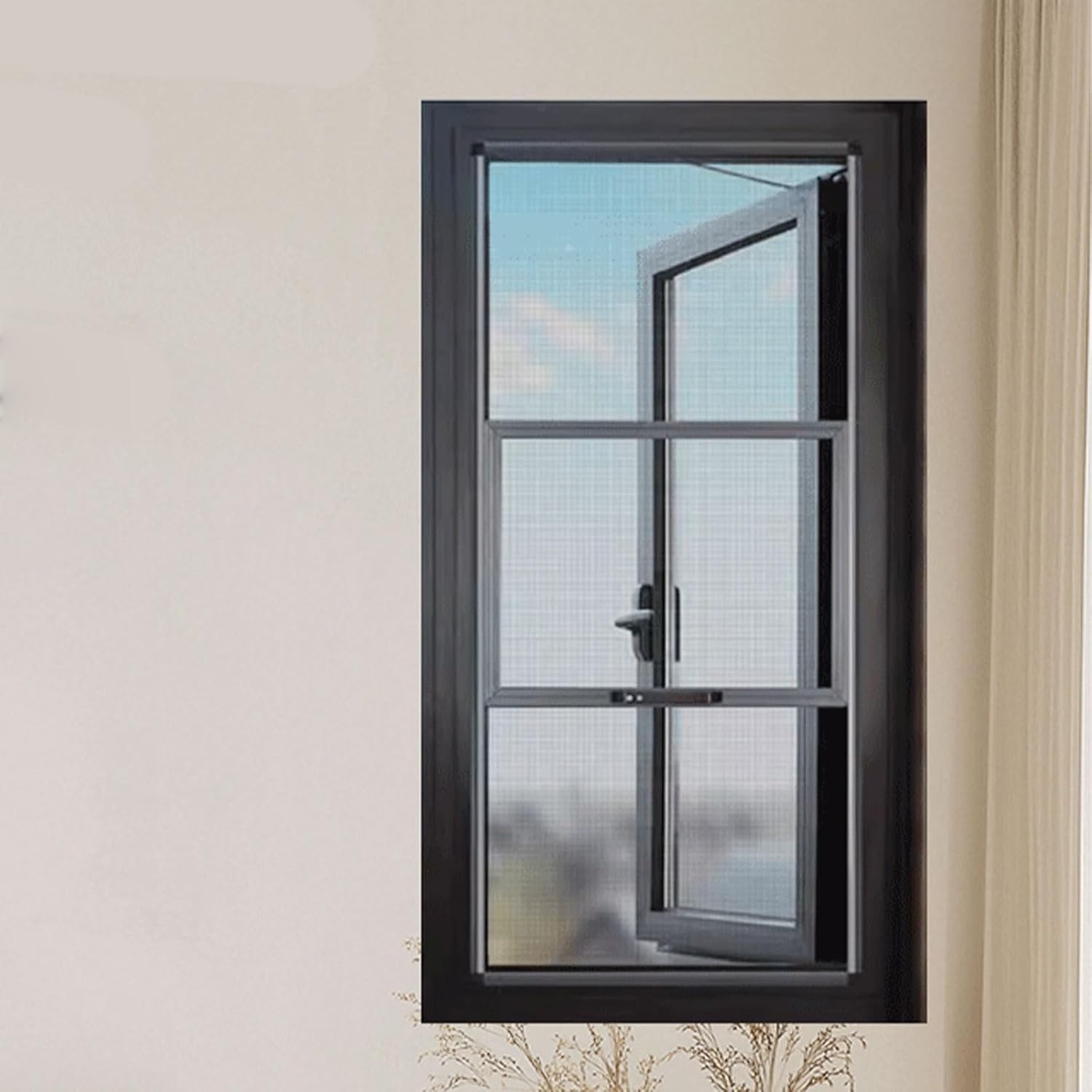 Home Replacement, Embedded Screen Window, Expandable Window Screen, Fiberglass Screen, for Chicken Coop, Shed, Garage, Playhouse, Barn,Greenhouse(50x90cm/19.7x35.4in)