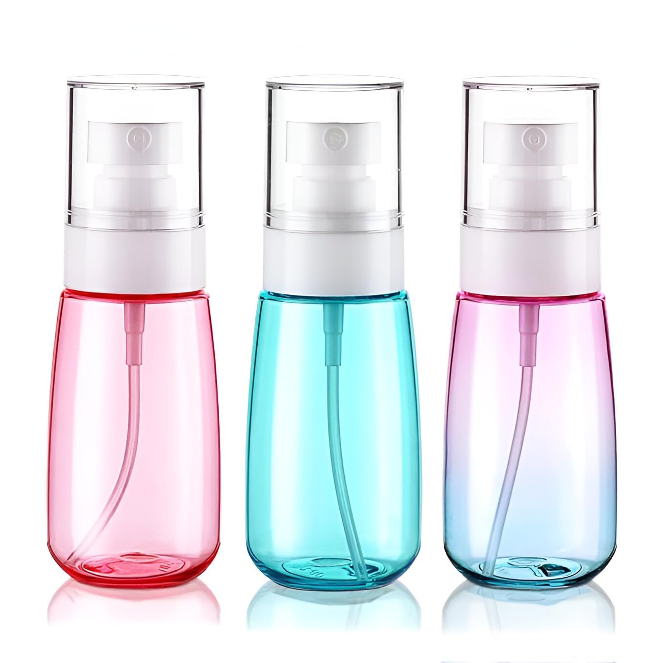 Lommy Fine Mist Spray Bottles – Clear Refillable Containers for Essential Oils, Perfume, Face Mist, Makeup, Skincare – Travel Portable Plastic Atomizer(2PCS)-image-40
