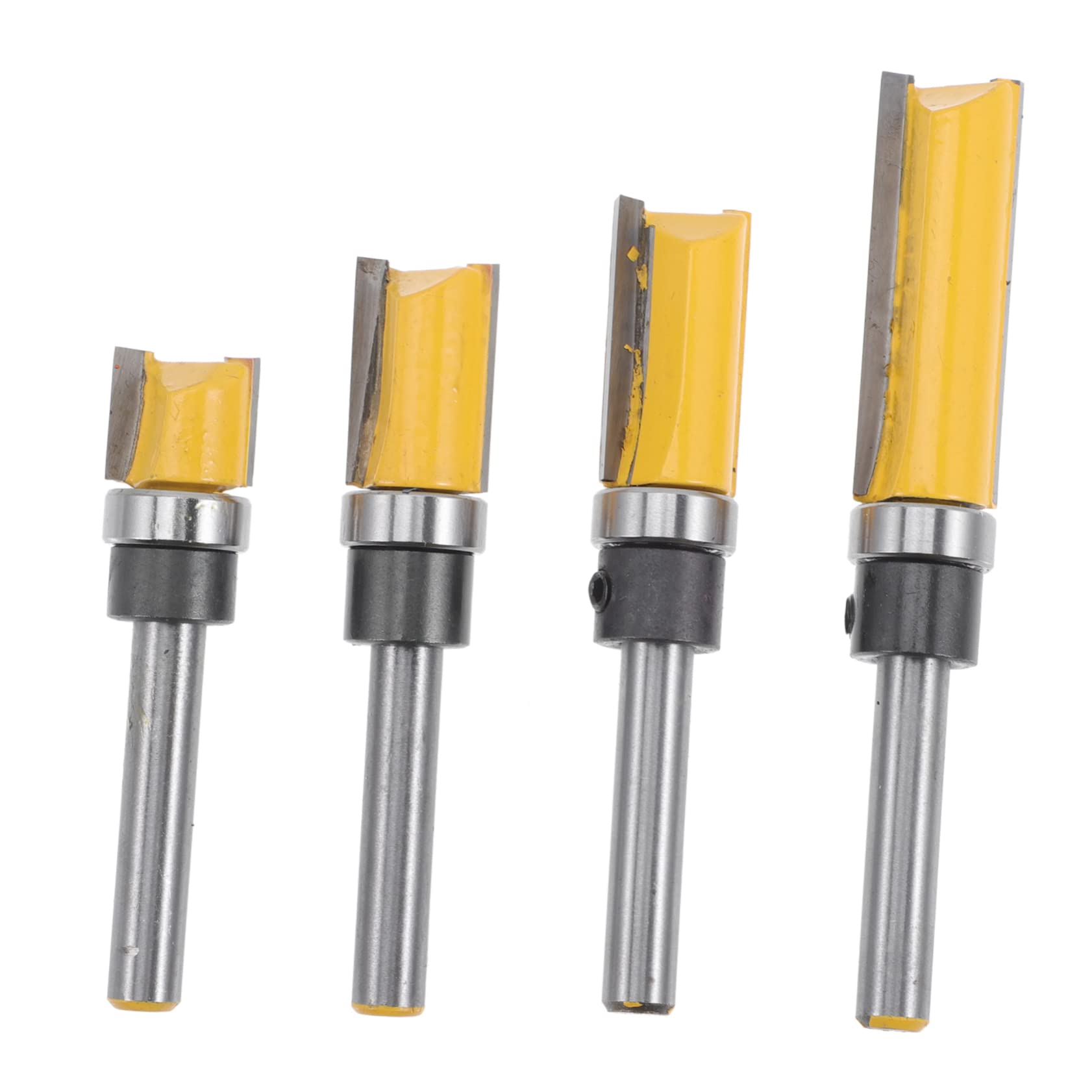 IWOWHERO Router Bit Flush Cut Flush Trim Bit Set Carving Router Bit Woodworking Tool Shear Angle Flush Trim Bits Flush Router Bits for Woodworking