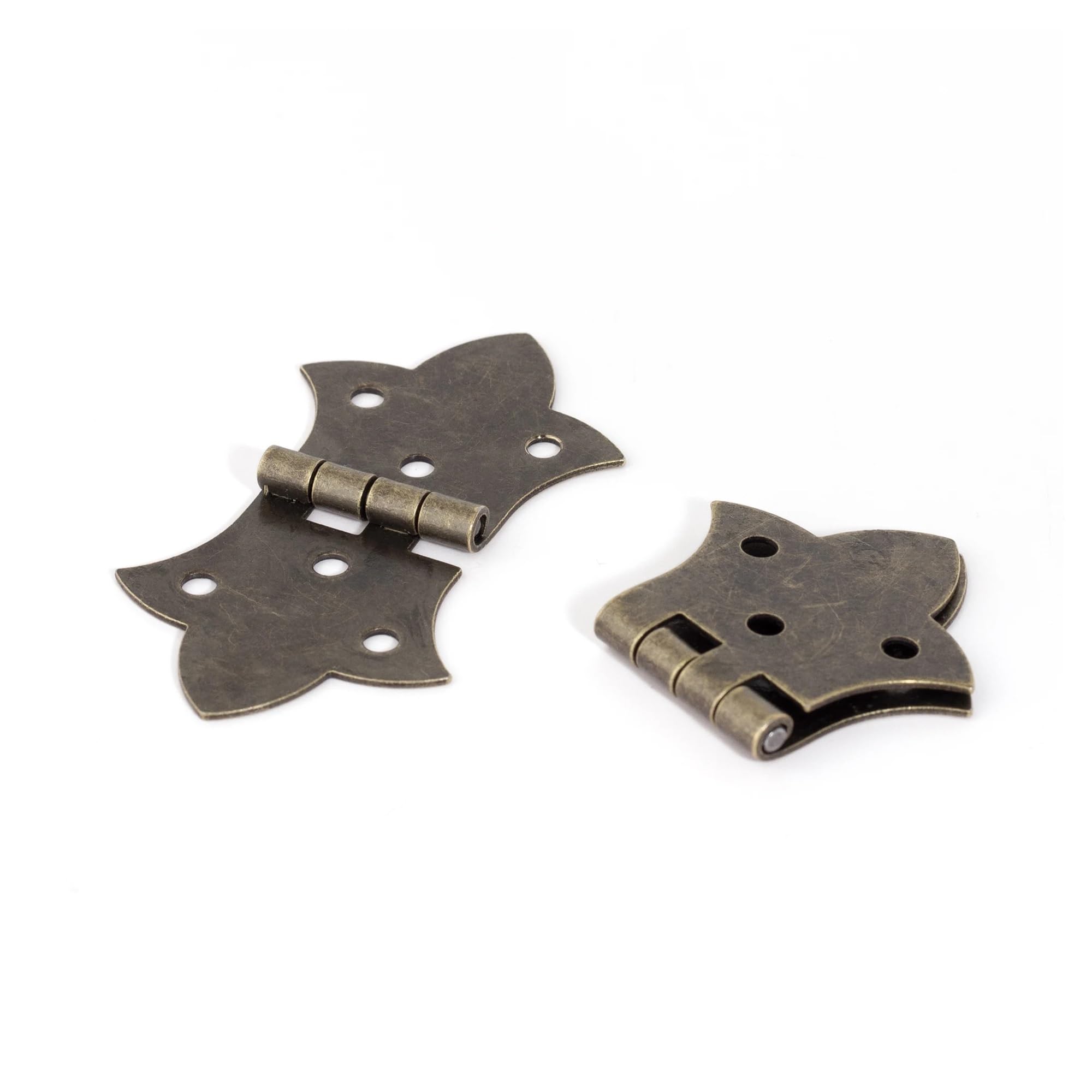 Zzupoz Bronze 2Pcs Vintage Metal 270 Degree Decorative Hinges Antique Jewelry Box Flip Small Iron Hinge For Wooden Boxes And Furinture