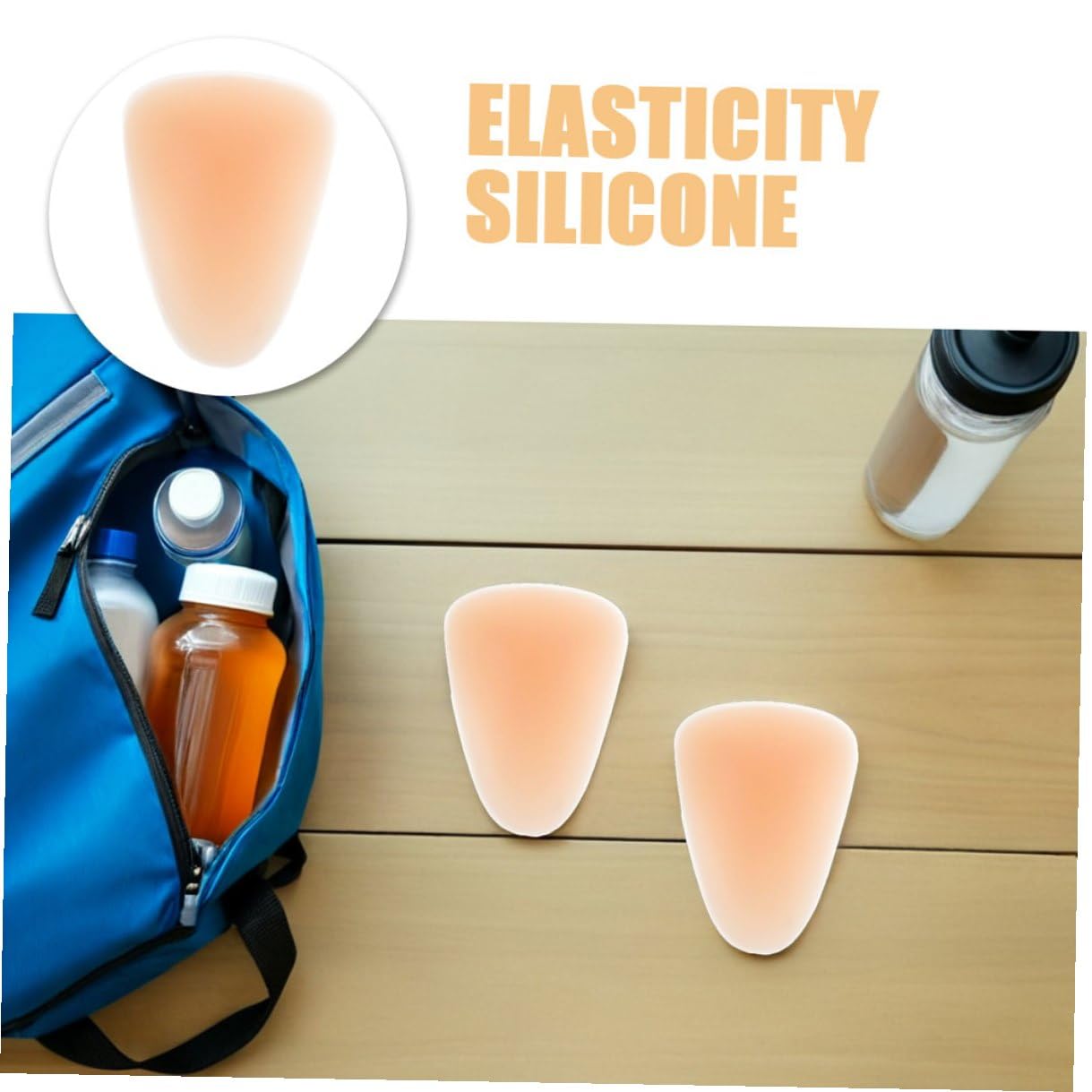 Ginocchiere in Silicone per Ginocchio 4 Pezzi Beige Assorbimento D'urto e Vestibilità Aderente per Skateboard e Piste di Pattinaggio All'aperto