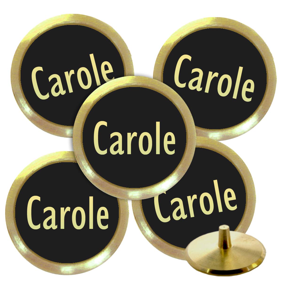 Best Impressions Personalised Solid Brass Golf Ball Markers (Carole) — image 1