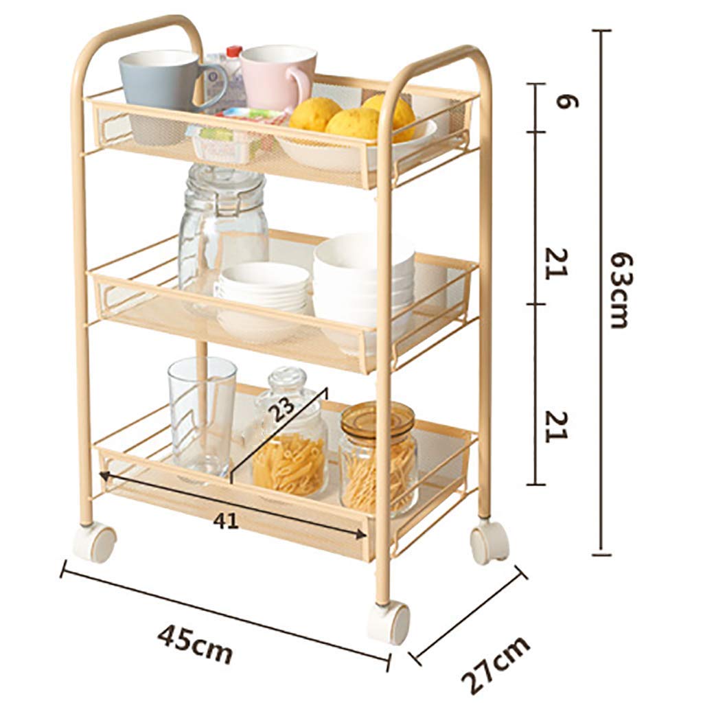 Carrelli, Carrello Multifunzione, Veicoli Portatili per il Riciclaio, Carrello Di Servizio a 3 Livelli Carrello Di Servizio per la Ristorazione con Isola Della Cucina, Organizzazione Di Utilità