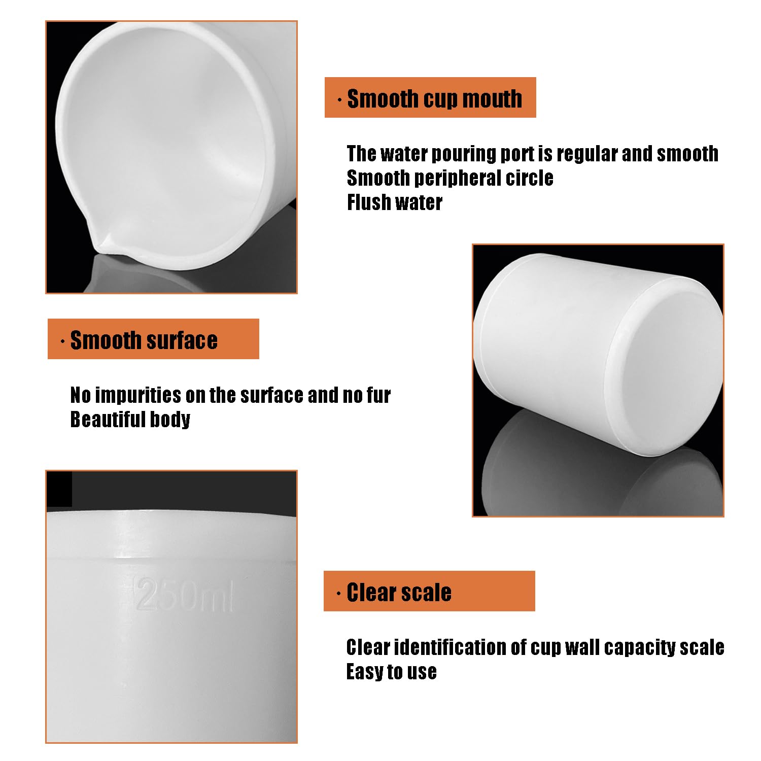 Vaso De Precipitados De PTFE, Vaso De Laboratorio De Fluoruro De Polietileno, 1000/2000/3000/5000 Ml, Vaso Medidor Portátil Para Experimentos Químicos Y Biológicos, Fácil De Usar, Blanco ,5000ml