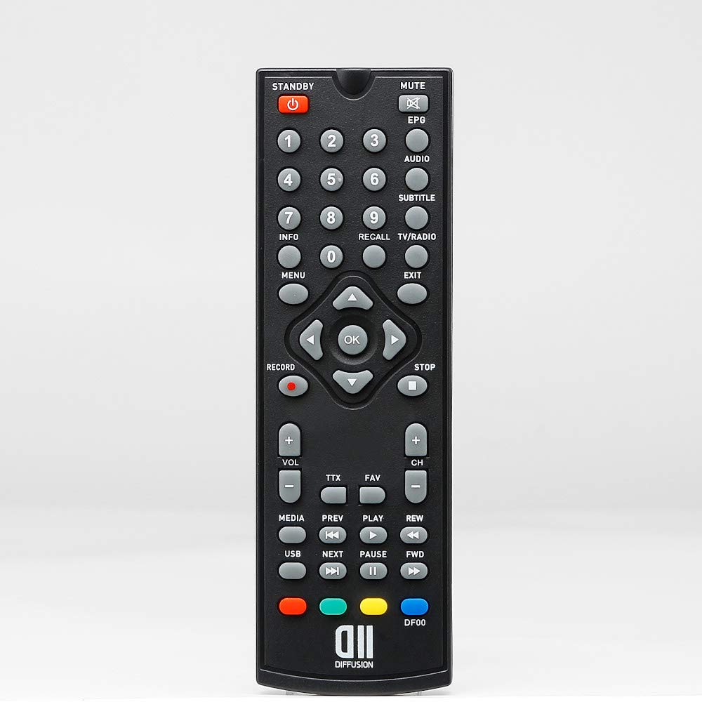 D2 Diffusion Décodeur TNT Full HD -DVB-T2 - Afficheur - Compatible HEVC265 - Récepteur/Tuner TV avec Fonction enregistreur (HDMI, Péritel, USB, Dolby Digital Plus) - Noir