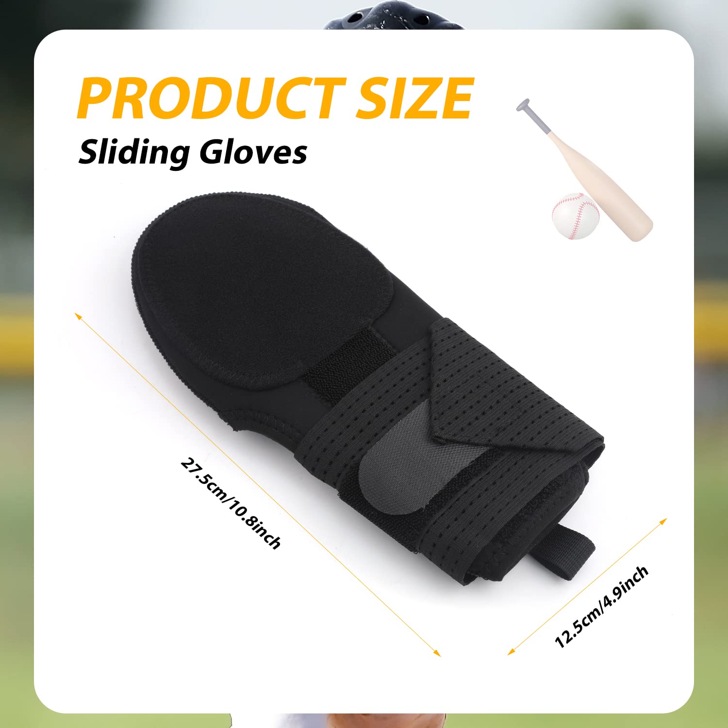 Gant de Baseball, Entraînement de Baseball Sliding Mitt avec Sangle Rétractable Softball Catcher Protection des Mains pour Adolescents Adultes (Main Droite)