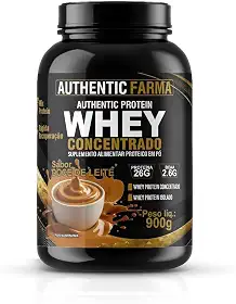 Whey Concentrado Sabor Doce de Leite, Proteína 26g, BCAA 2,6g, Peso líq. 900g