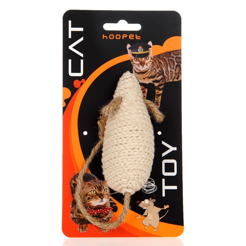Amazon | Tendouko 猫おもちゃ 麻縄ネズミ ネズミ柄 噛む
