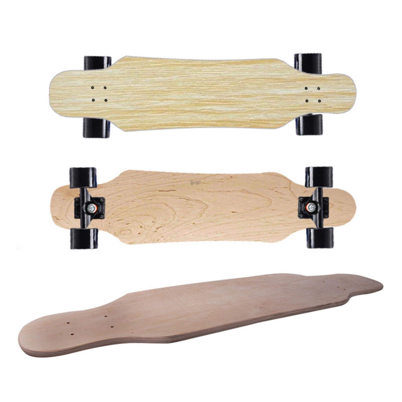 windyday Blank Skateboard Deck 9 -Layer Graffiti langes Concave Skateboards Cruiser Deck Skateboard Kinder Tragfähigkeit: 100 kg 80 x 20x1cm