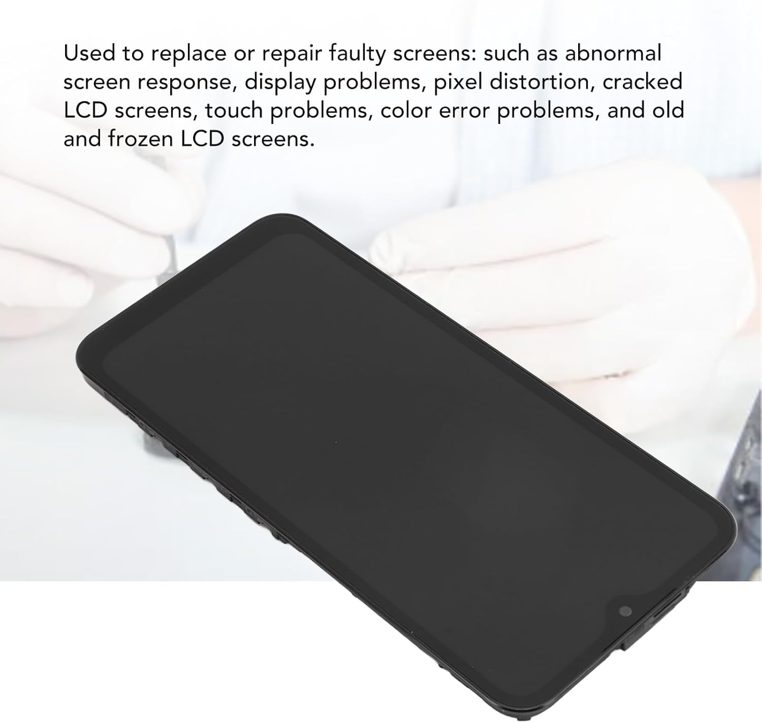 Screen Replacement for Galaxy A15 2023 A156U, LED Display Digitizer Assembly Parts with Frame and Repair Tools, Fully Assembled Screen Replacement