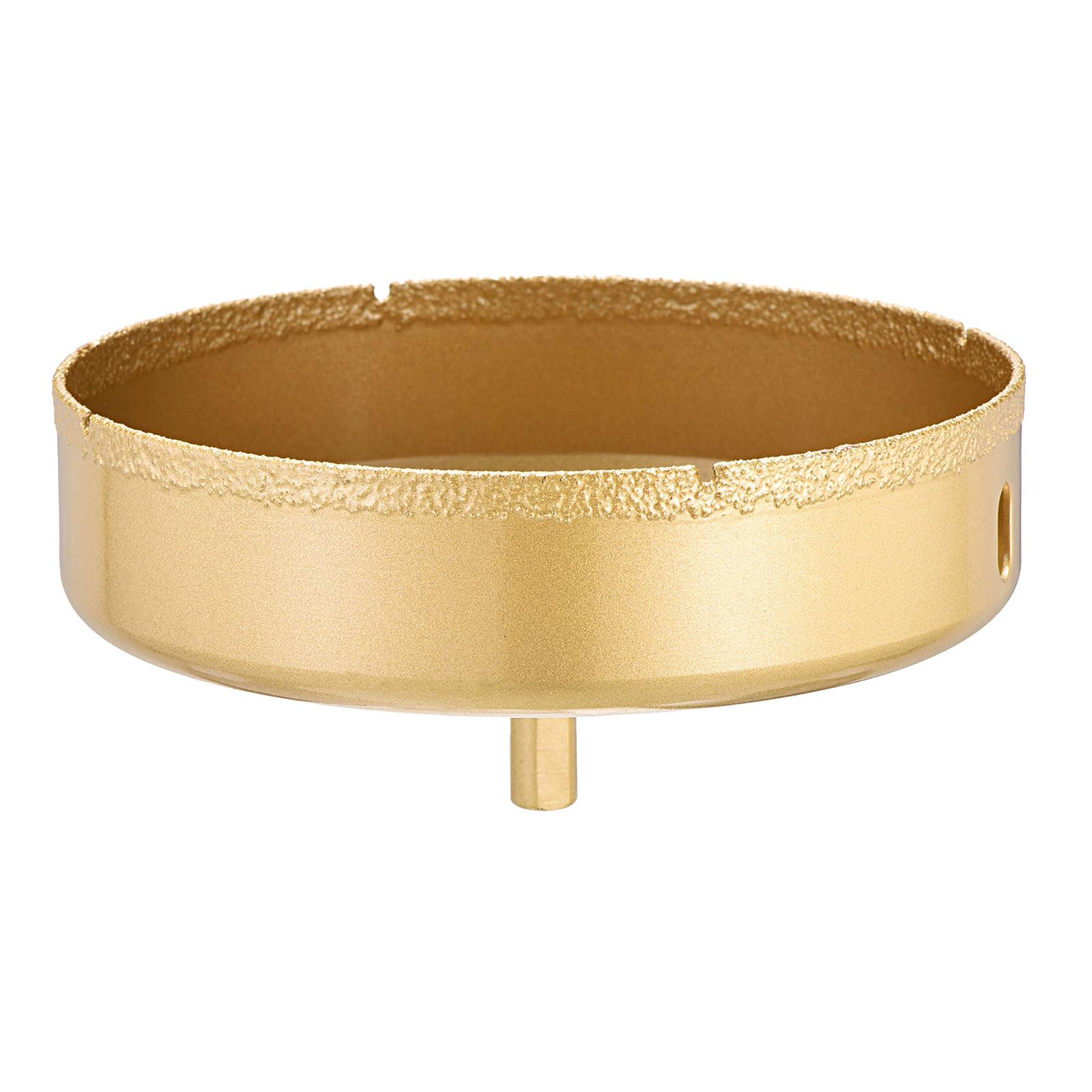 PATIKIL 5-7/8" Diamond Hole Saw 150mm Diamond Tip Hole Cutter 3-Flat Shank for Hand Drilling Ceramic Porcelain Marble Tiles Stone Brick Hard Material - Gold Tone