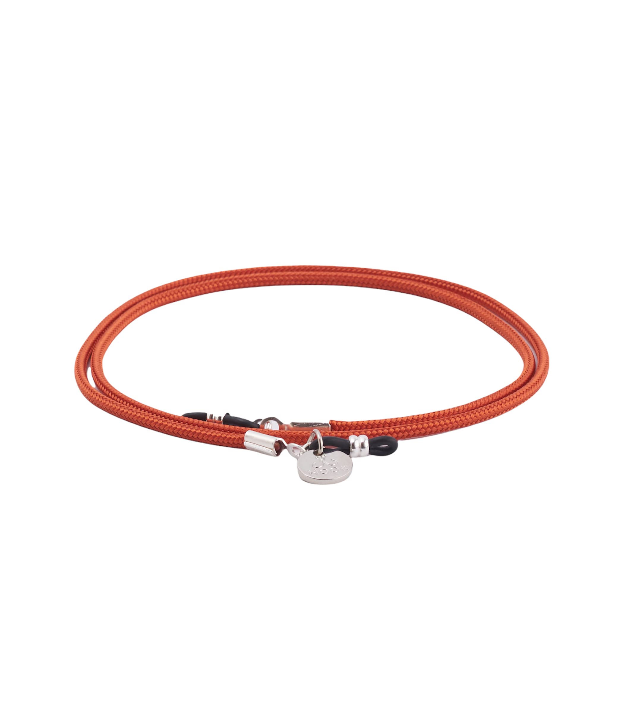 HOOK Cordón Cuelga Gafas Para Hombre o Mujer - Cordón Para Gafas de Sol o De Ver - Cordón Náutico Naranja Liso - 60 cm largo 3 mm ancho - Gomas Universales - Aro 7070