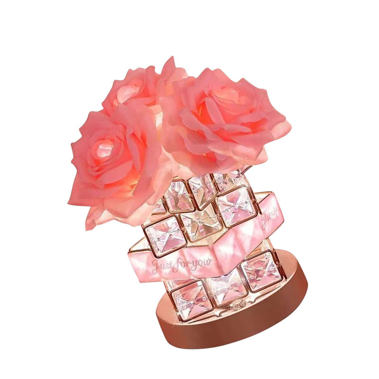 APGLSXY Realistic Rose Plan Table Light 7 Color Preferences USB Rechargeable Night Lamp for Bedroom Sitting Room USB Rechargeable Moodlamp