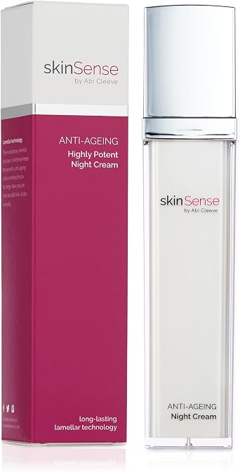 SkinSense Highly Potent Night Cream 50ml, Night Cream for Face, Anti-Ageing Face Lotion for Women, Moisturiser for Brighter skin, Advanced Anti Wrinkle Cream