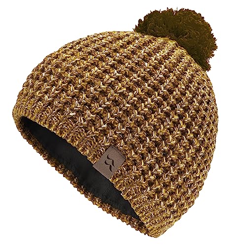 Rab Nonna Bobble Beanie Pom Hat for Skiing, Hiking, & Casual Use - Footprint/Sahara - One Size