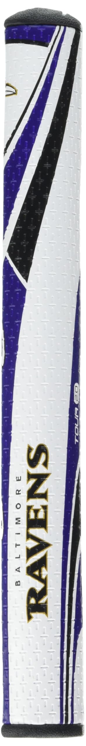 SuperStroke NFL Traxion Tour Putter Grip, Baltimore Ravens (Standard) | Improves Feedback and Tackiness | Reduces Taper to Minimize Grip Pressure | Polyurethane Outer Layer
