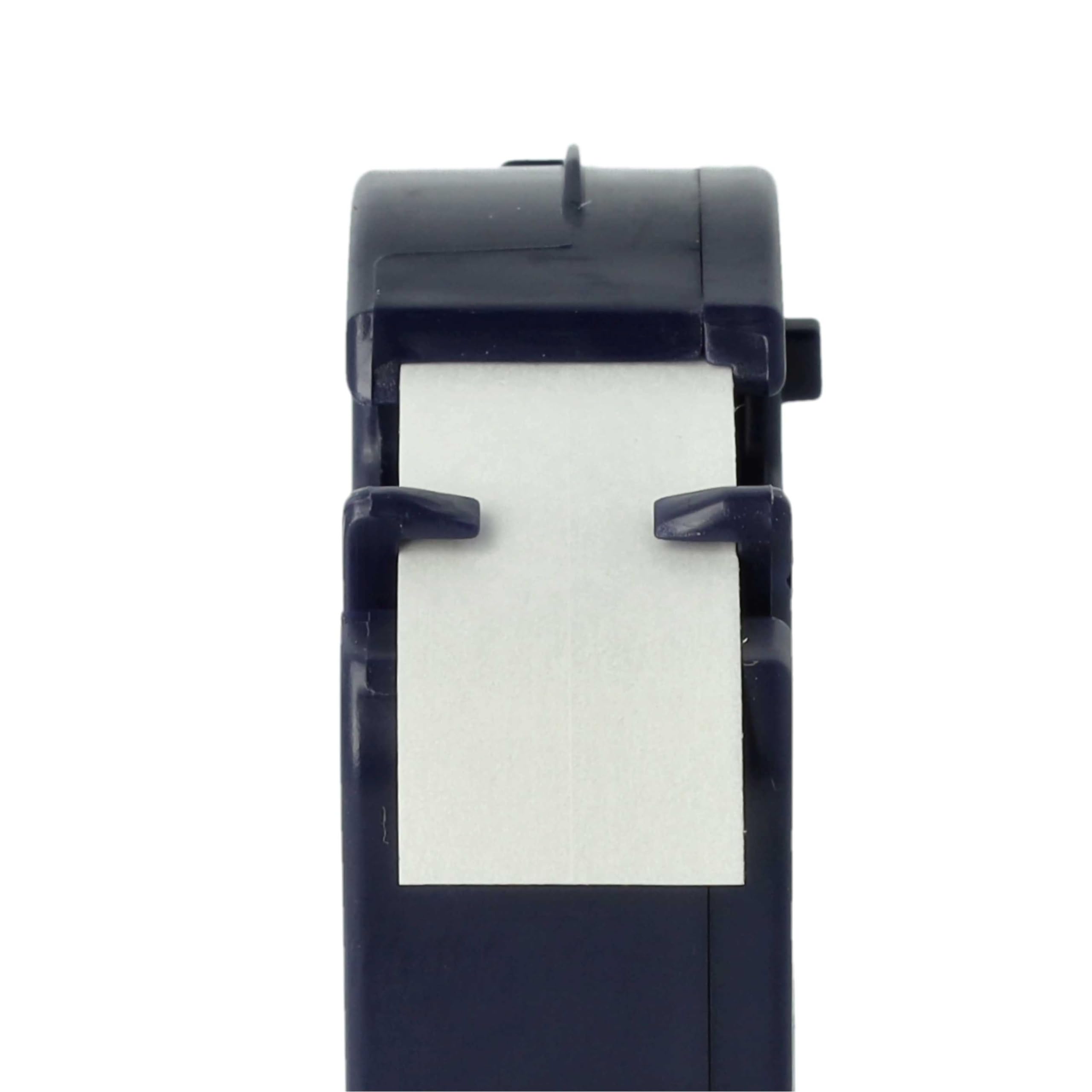 vhbw 10 x zamiennik papieru do etykiet Dymo 91200, S0721520 do drukarki etykiet 4 m x 12 mm, czarny na białym, papier/plastik