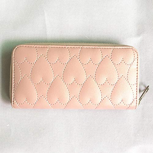 Preisvergleich Produktbild ERCZYO Mode Gesteppte Reißverschlusstasche Pfirsichherz Reißverschluss Clutch einziges Paket ziehen (Color : RedPink, Size : One Size)