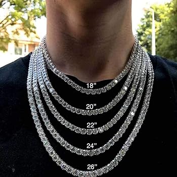michooyel Tennis Necklace for Men Tennis Chain for Men Women