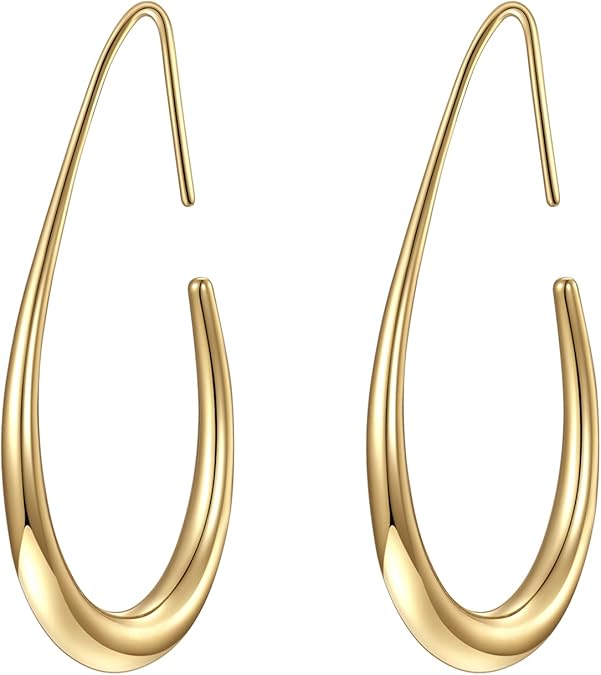Lightweight Teardrop Hoop Earrings for Women