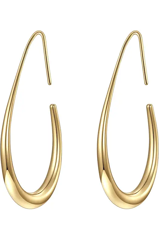 gelanmeng Lightweight Teardrop Hoop Earrings for Women -...